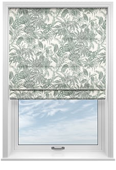 Maui, Green Ink - Motorised Roman Blind
